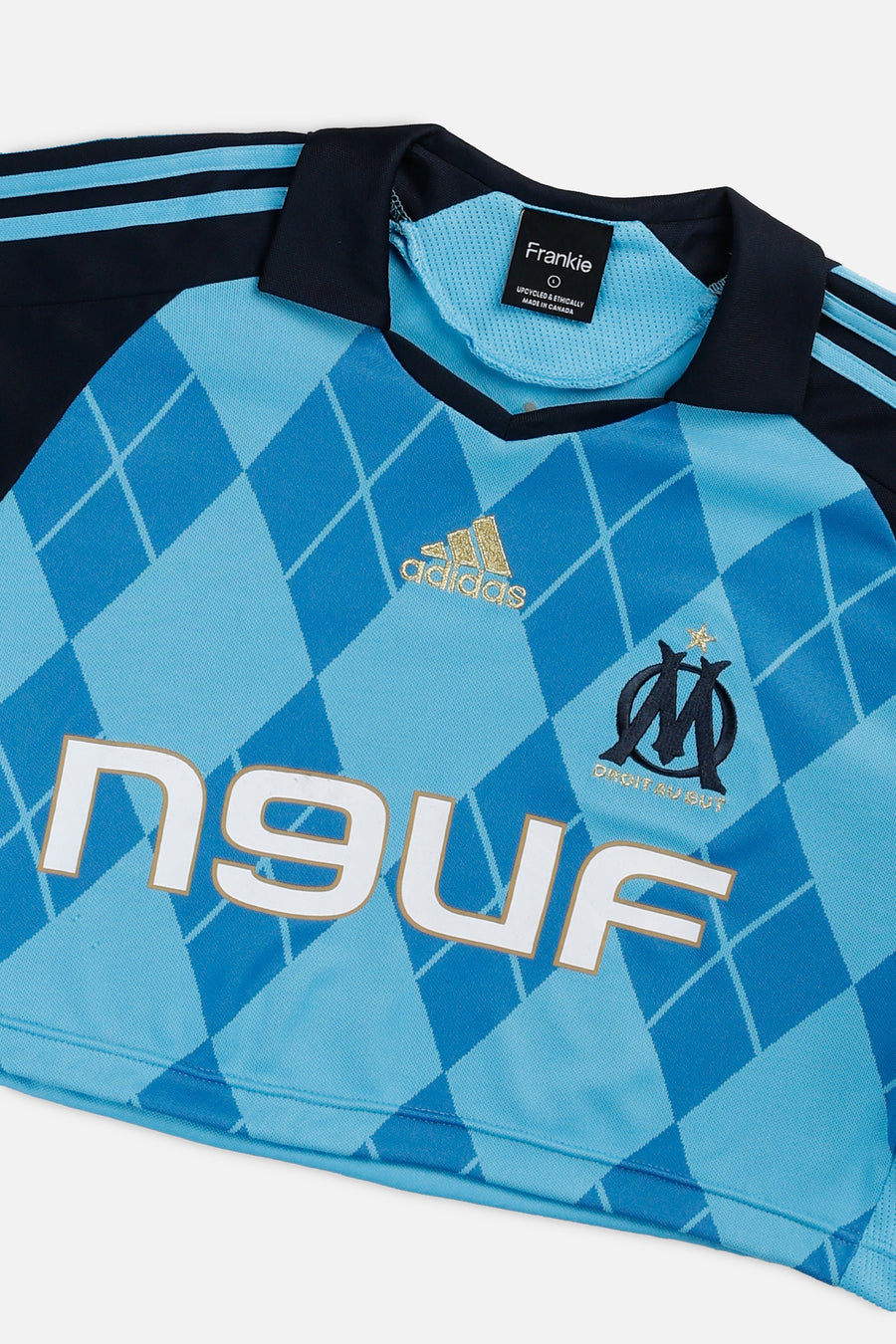 Rework Crop Marseille Soccer Jersey - L