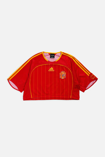 Rework Crop Spain Soccer Jersey - L