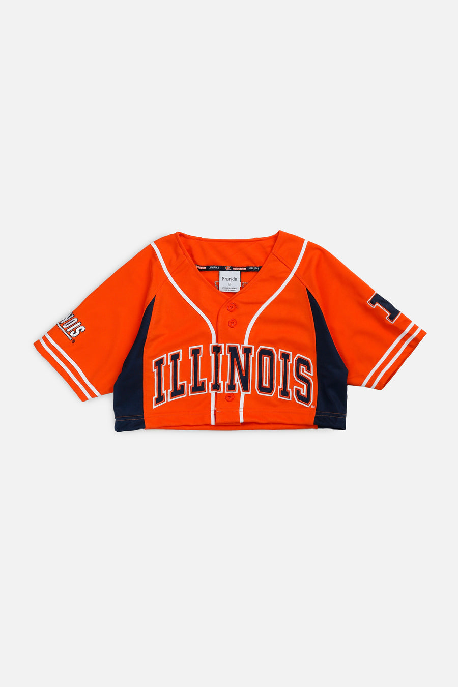 Rework Crop Illinois NCAA Baseball Jersey - XS