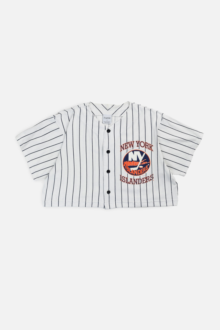 Rework Crop NY Islanders NHL Baseball Jersey - L