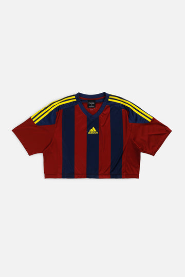 Rework Crop Adidas Soccer Jersey - L