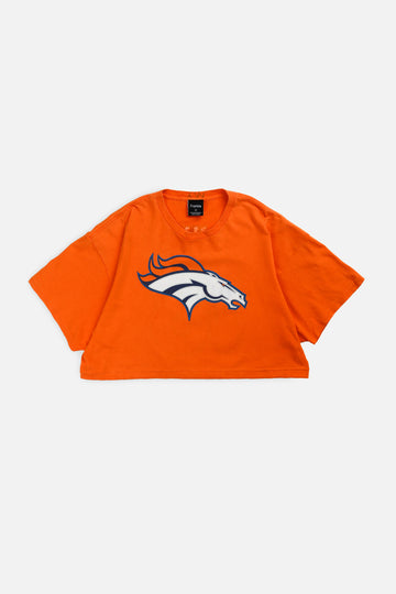 Rework Denver Broncos NFL Crop Tee - XL