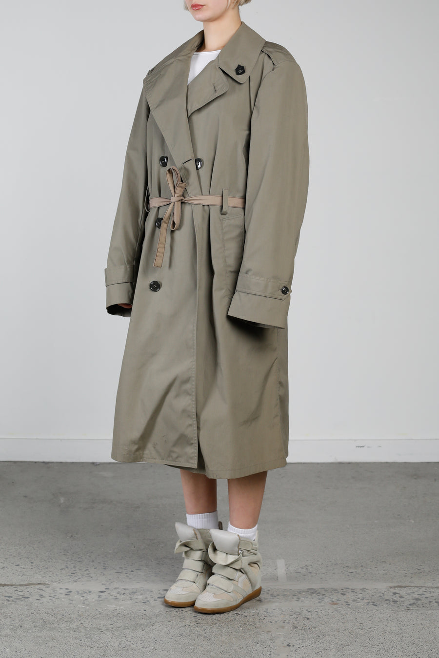 Vintage Military Trench Coat - L