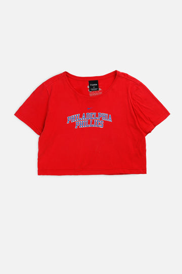 Rework Philadelphia Phillies MLB Crop Tee - M