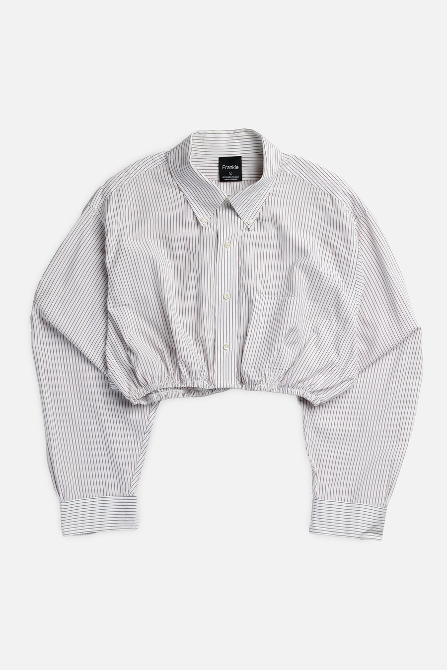 Rework Oxford Cinch Crop Shirt - L