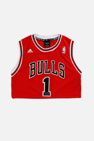 Rework Chicago Bulls NBA Crop Jersey - XS