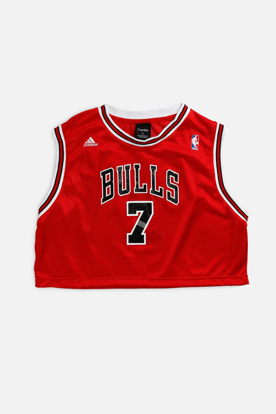 Rework Chicago Bulls NBA Crop Jersey - L