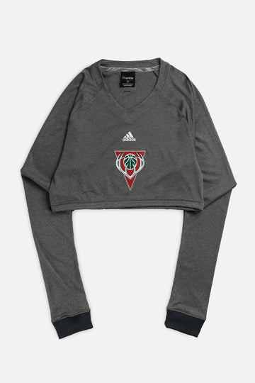 Rework Milwaukee Bucks NBA Crop Long Sleeve Tee - XS