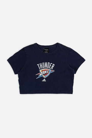 Rework Oklahoma City Thunder NBA Crop Tee - S