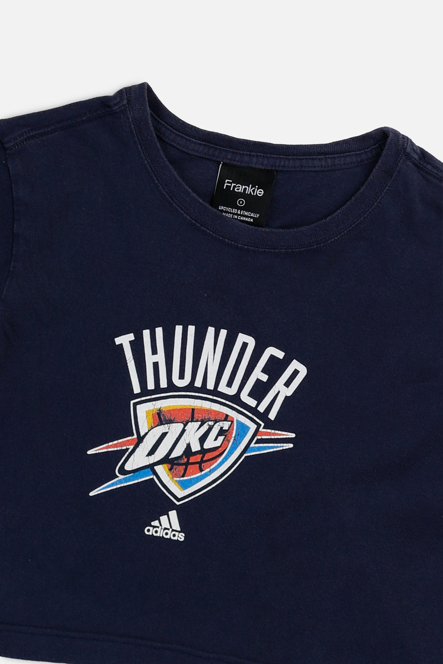 Rework Oklahoma City Thunder NBA Crop Tee - S