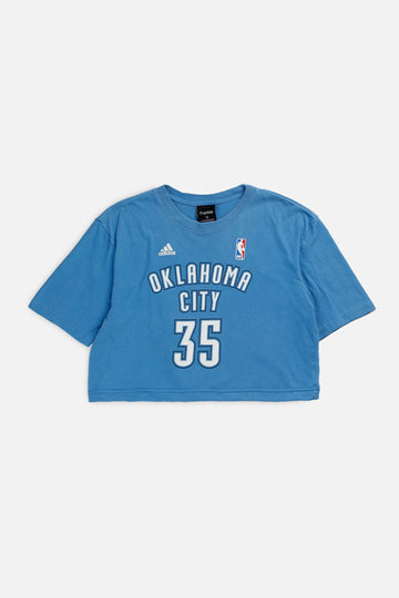 Rework Oklahoma City Thunder NBA Crop Tee - M