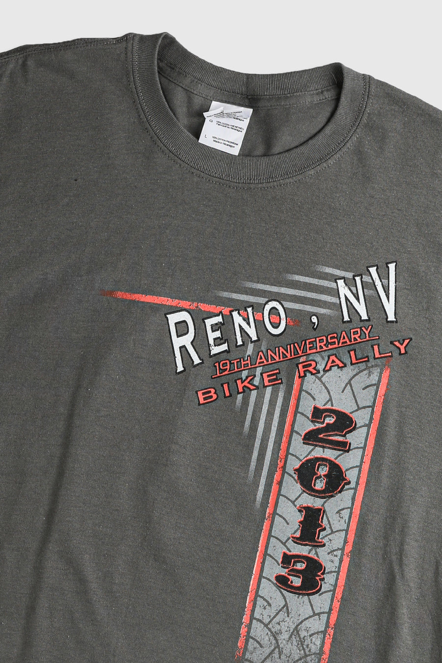 Deadstock Reno Bike Rally Tee - Grey, Neon Yellow, White, Black, Blue