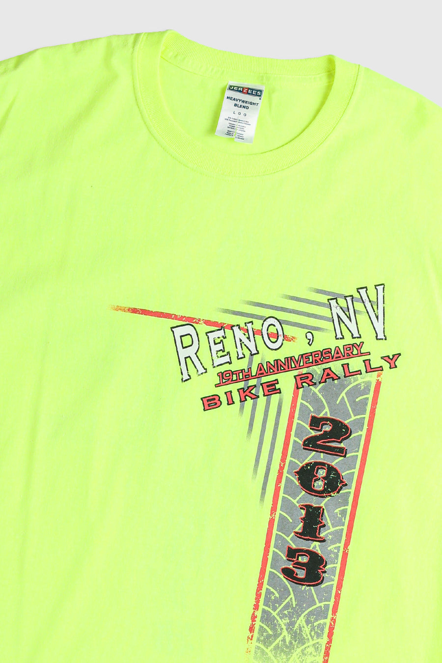 Deadstock Reno Bike Rally Tee - Grey, Neon Yellow, White, Black, Blue