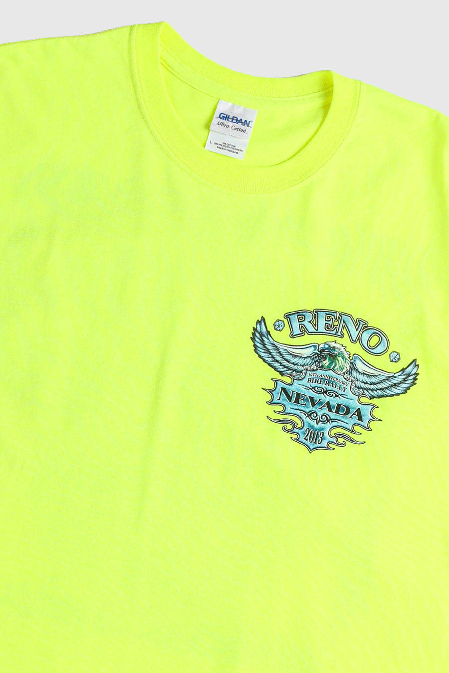 Deadstock Reno Bike Rally Tee - Neon Yellow, Mustard, White