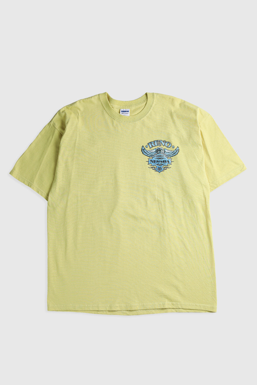 Deadstock Reno Bike Rally Tee - Neon Yellow, Mustard, White