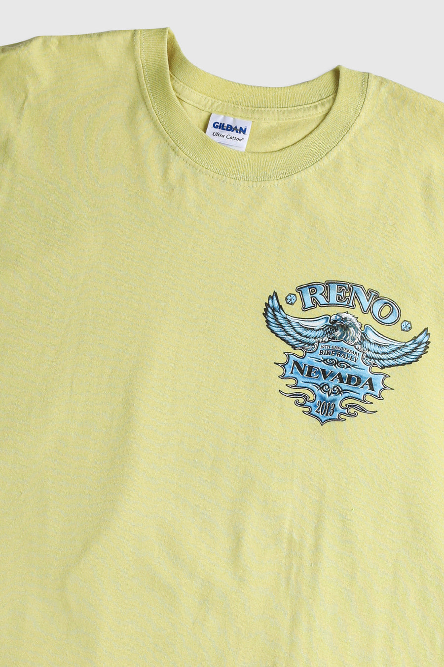 Deadstock Reno Bike Rally Tee - Neon Yellow, Mustard, White