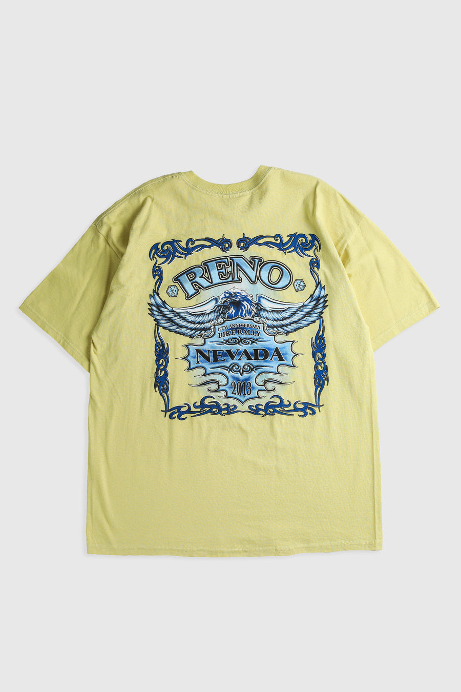 Deadstock Reno Bike Rally Tee - Neon Yellow, Mustard, White