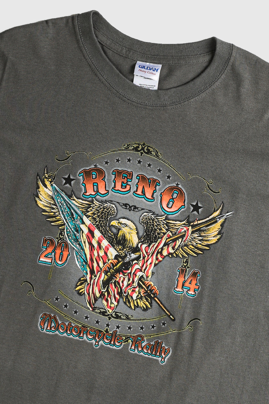 Deadstock Reno Motorcycle Rally Tee - Grey, Black