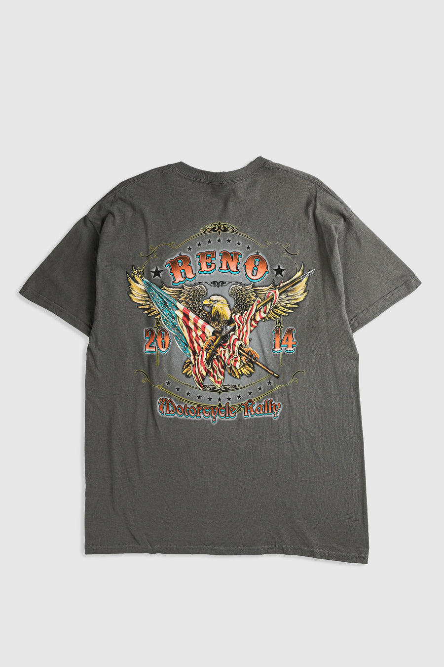 Deadstock Reno Motorcycle Rally Tee - Grey, Black