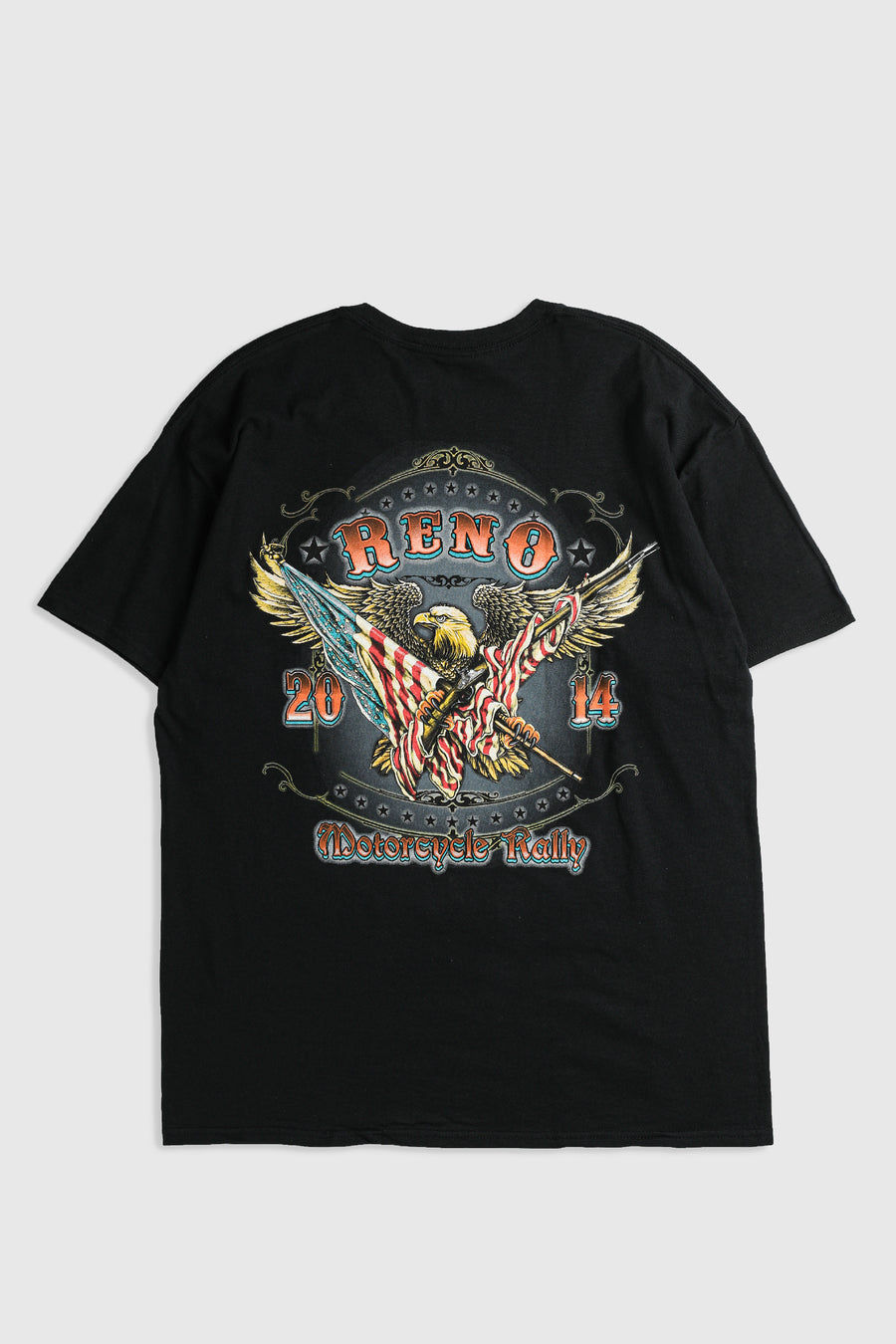 Deadstock Reno Motorcycle Rally Tee - Grey, Black