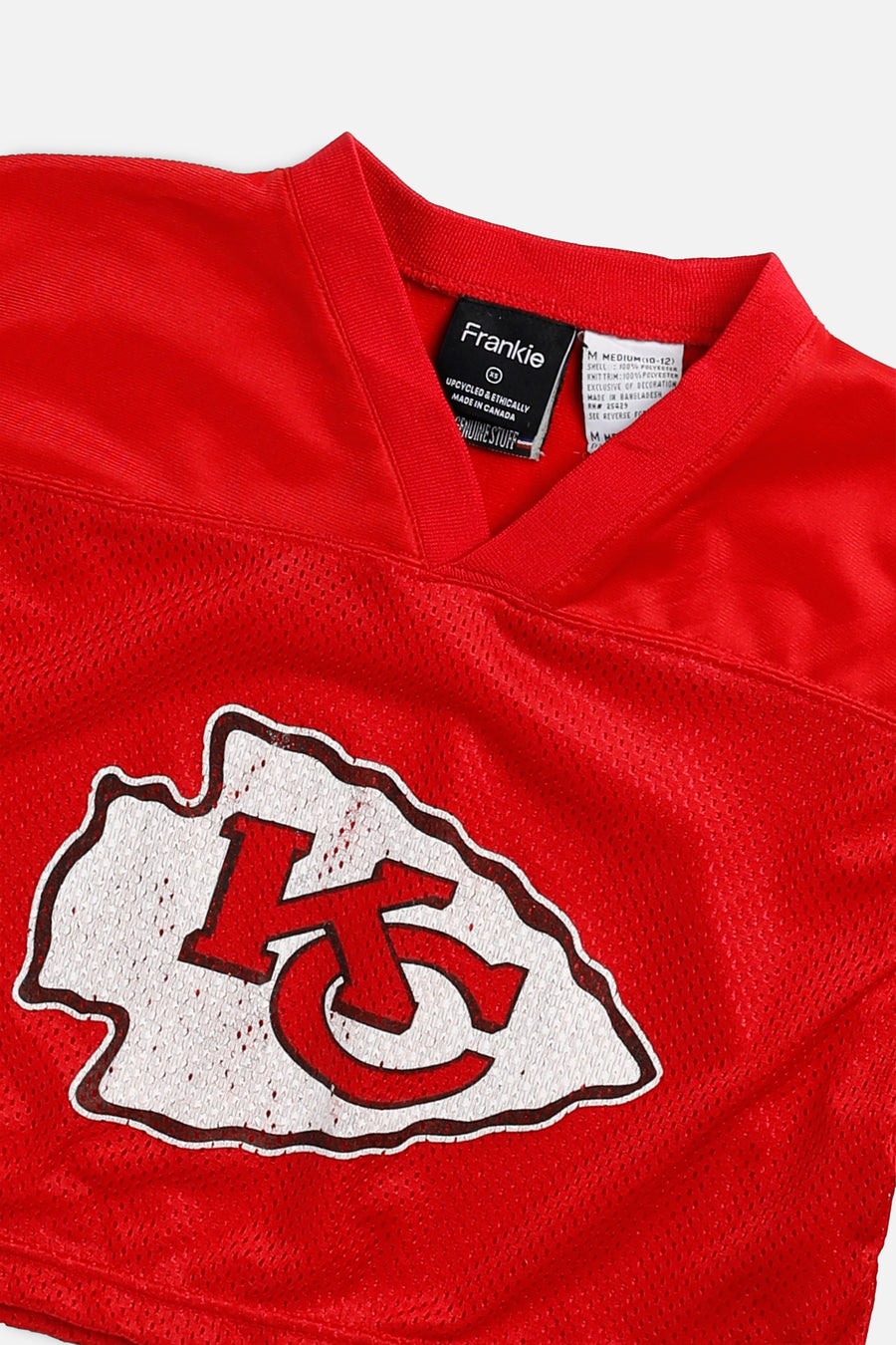 Rework Crop Kansas City Chiefs NFL Jersey - XS