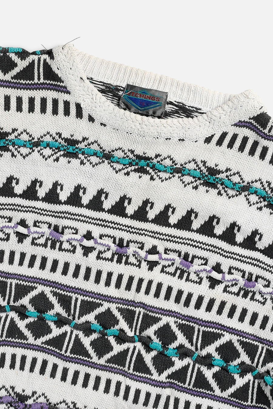 Vintage Coogi Style Knit Sweater - L