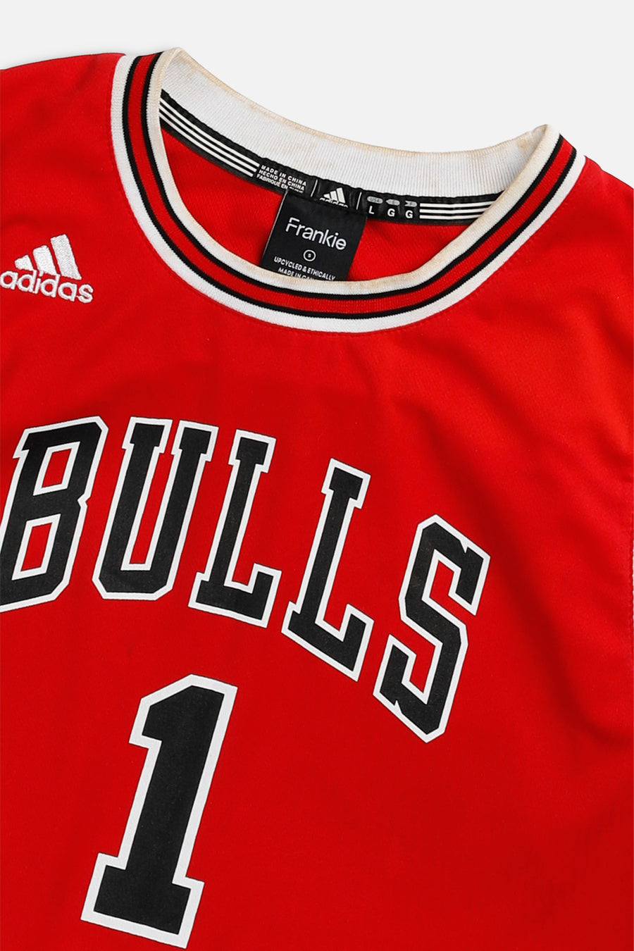 Rework Chicago Bulls NBA Crop Jersey - S