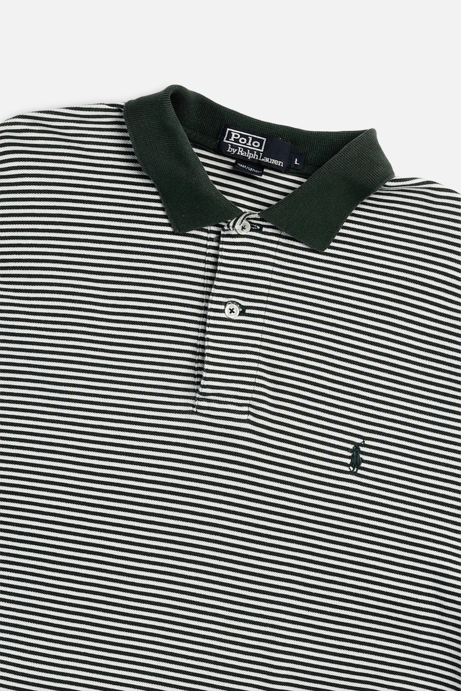 Vintage Polo Long Sleeve Collared Tee - L