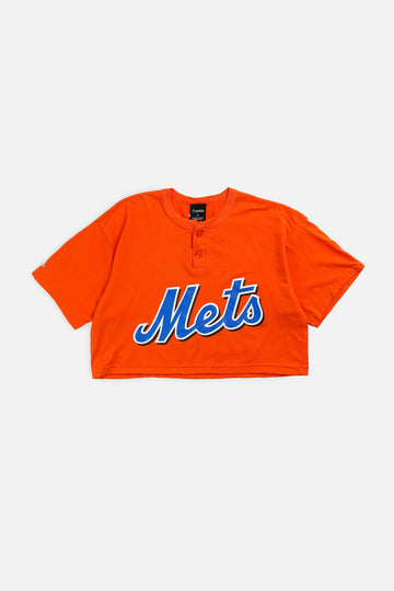 Rework NY Mets MLB Crop Tee - L