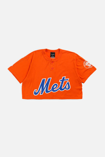 Rework NY Mets MLB Crop Tee - M