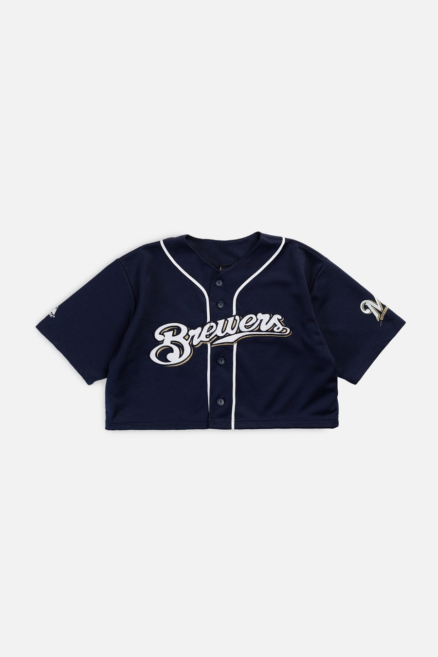 Rework Crop Milwaukee Brewers MLB Jersey - S