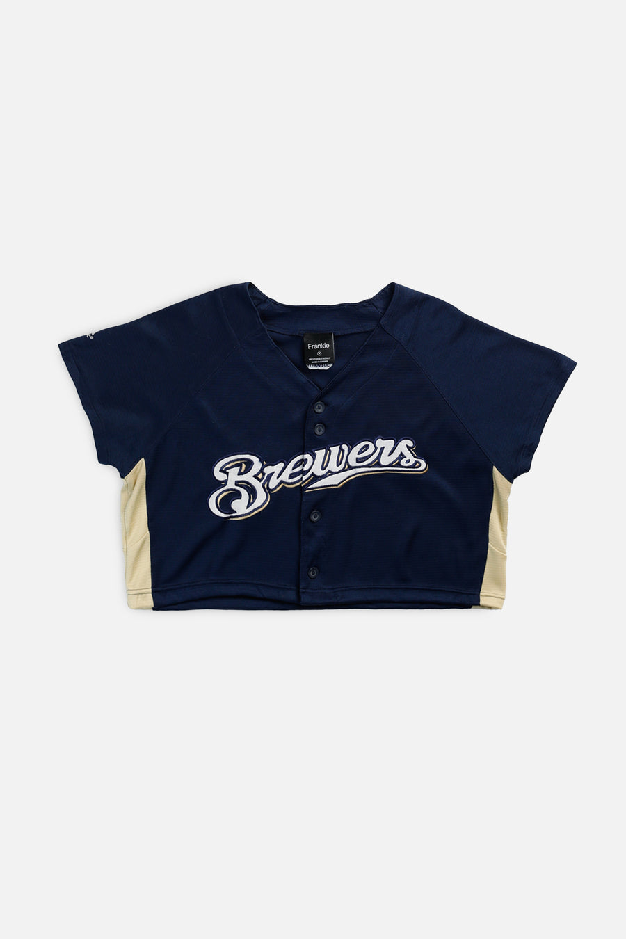 Rework Crop Milwaukee Brewers MLB Jersey - M