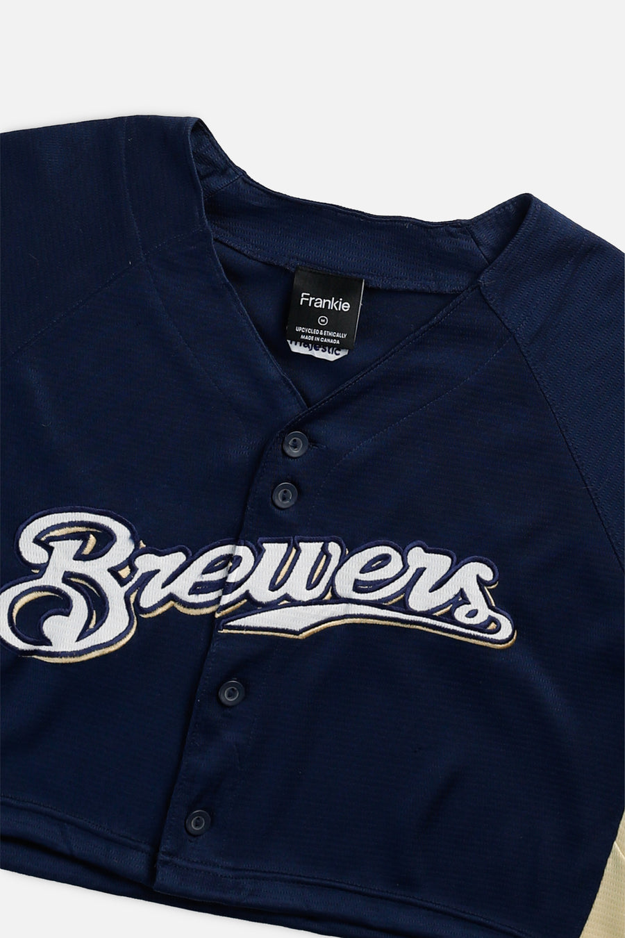 Rework Crop Milwaukee Brewers MLB Jersey - M