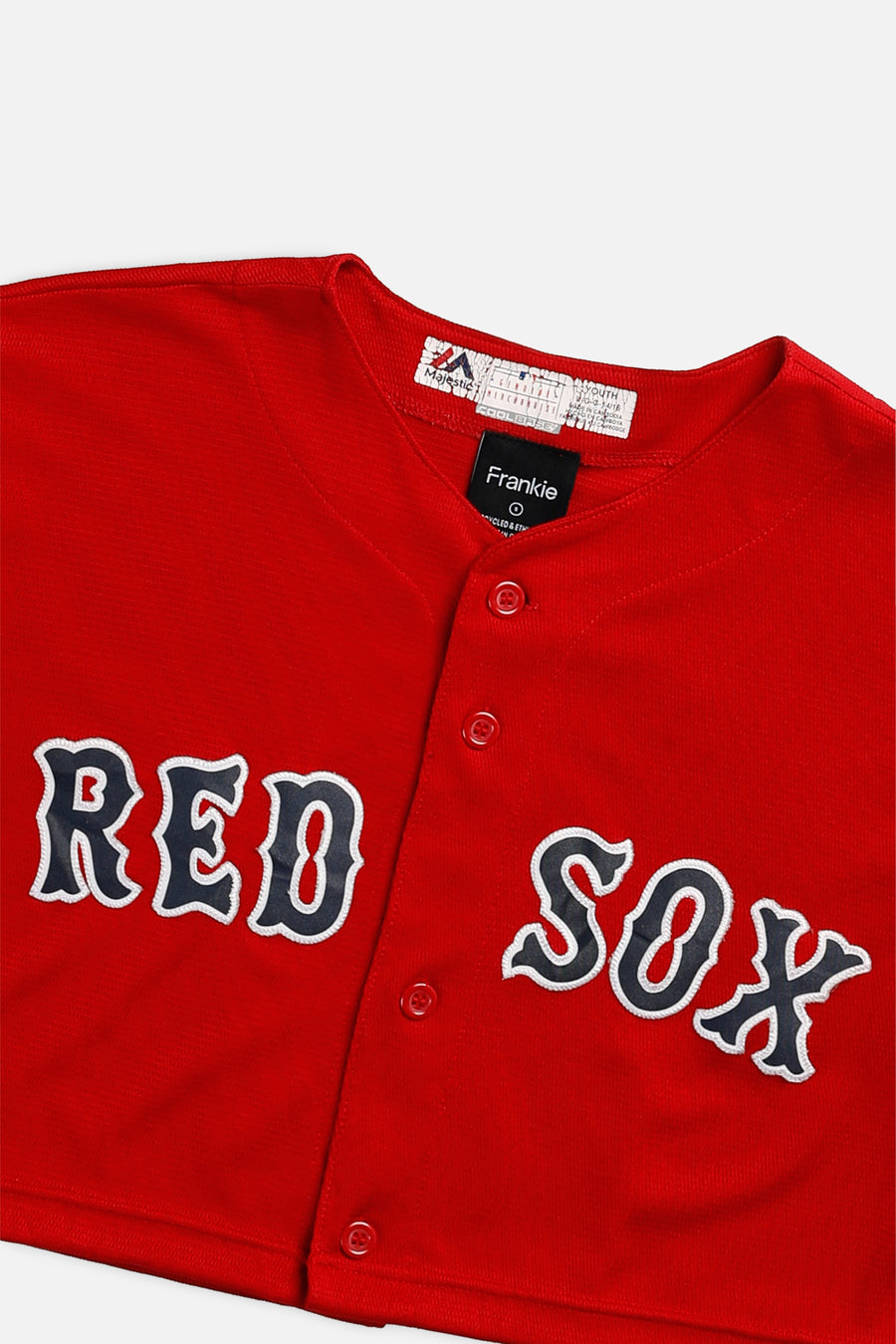 Rework Crop Boston Red Sox MLB Jersey - S