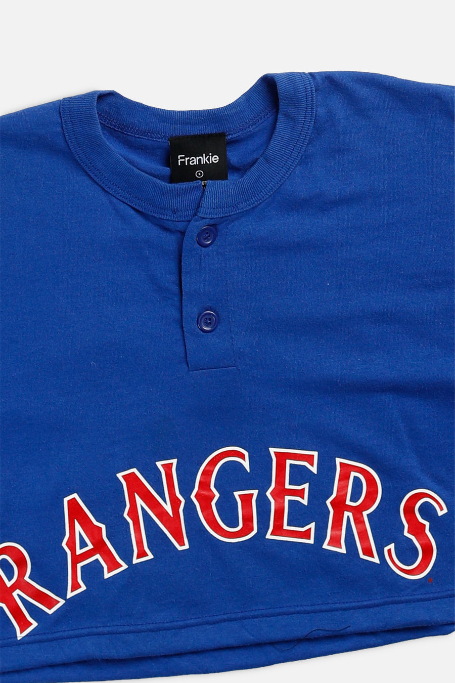 Rework Texas Rangers MLB Crop Tee - S