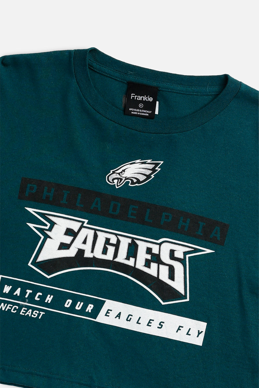 Rework Philadelphia Eagles NFL Crop Long Sleeve Tee - XL