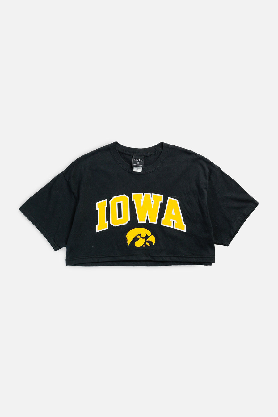 Rework Iowa Hawkeyes NCAA Crop Tee - L