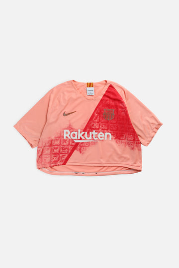 Rework Crop Barcelona Soccer Jersey - XL