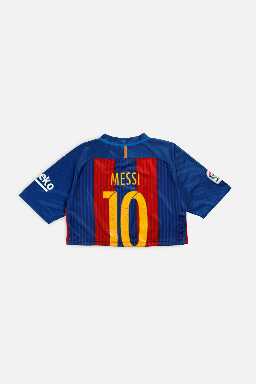 Rework Crop Barcelona Soccer Jersey - M