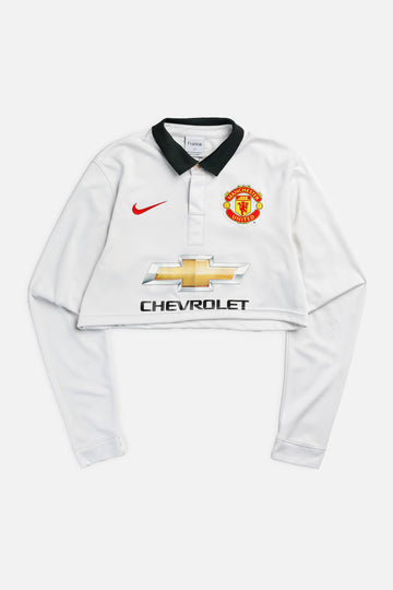 Rework Crop Manchester Soccer Long Sleeve Jersey - S