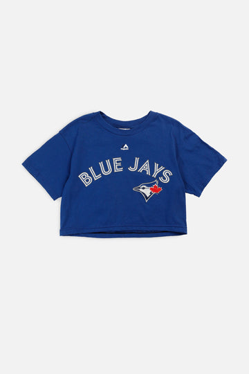 Rework Toronto Blue Jays MLB Crop Tee - XS