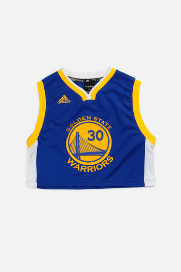 Rework Golden State Warriors NBA Crop Jersey - XS