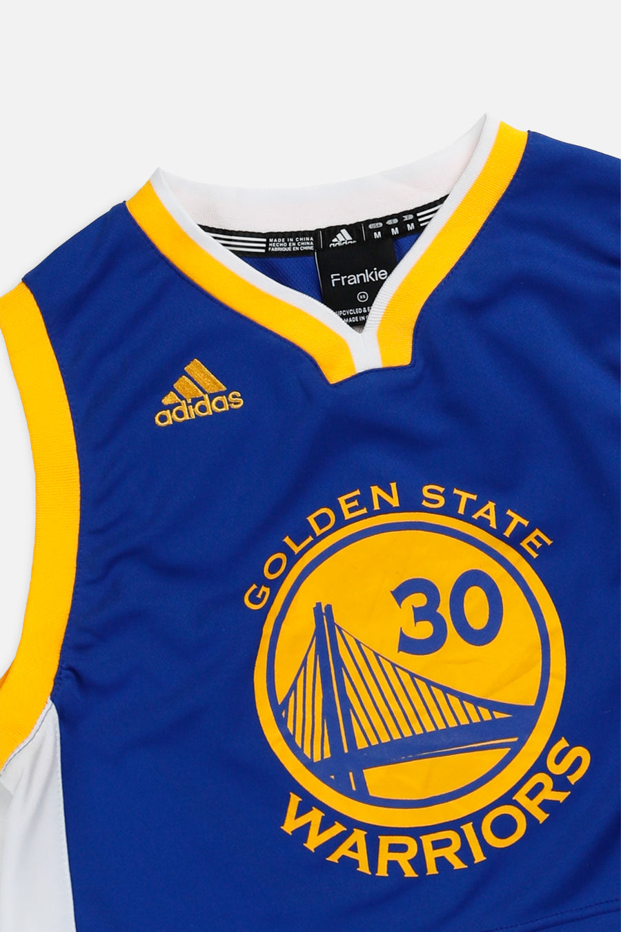 Rework Golden State Warriors NBA Crop Jersey - XS