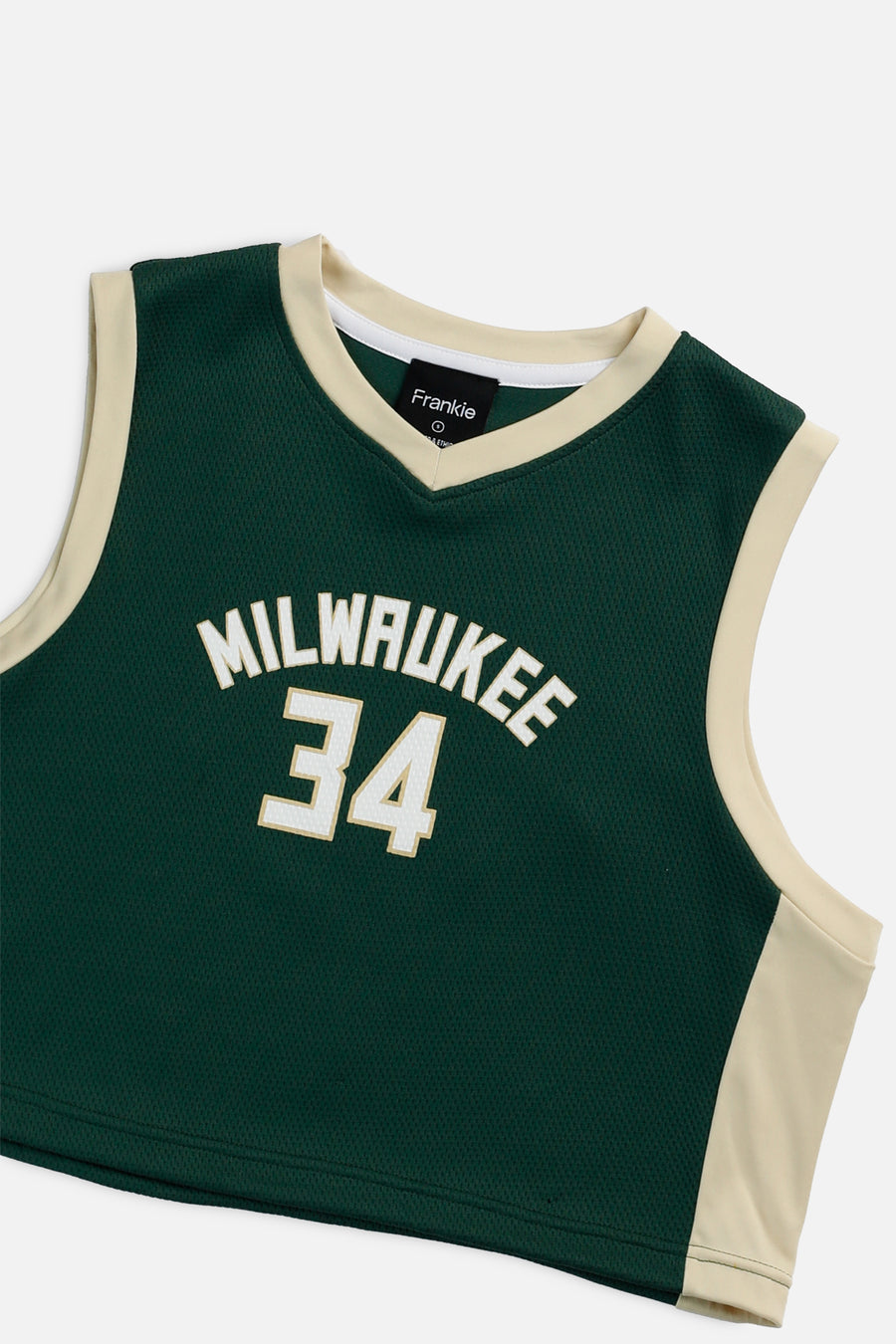 Rework Milwaukee Bucks NBA Crop Jersey - S