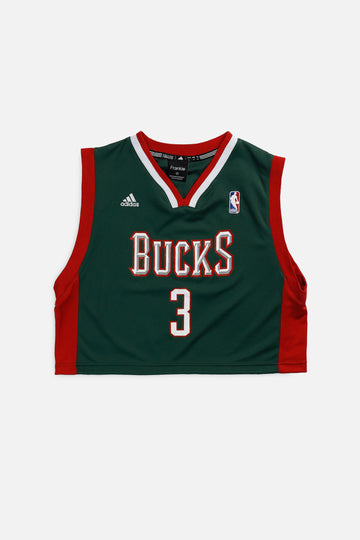 Rework Milwaukee Bucks NBA Crop Jersey - M