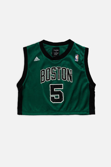 Rework Boston Celtics NBA Crop Jersey - M