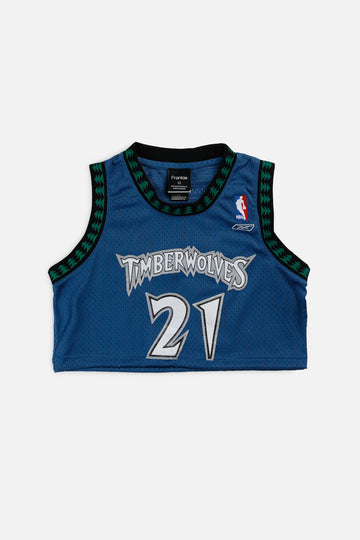 Rework Minnesota Timberwolves NBA Crop Jersey - XS