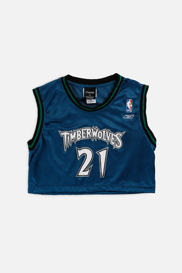 Rework Minnesota Timberwolves NBA Crop Jersey - XS