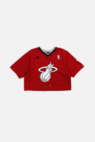 Rework Miami Heat NBA Crop Jersey - S