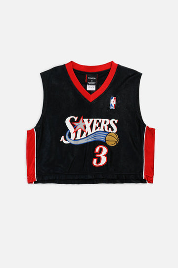 Rework Philadelphia 76ers NBA Crop Jersey - M